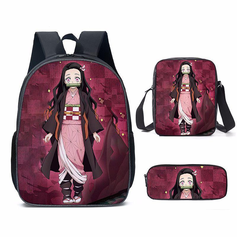 New Cartoon Super Moon Blade Three Piece Backpack Set for Primary and Secondary School Students