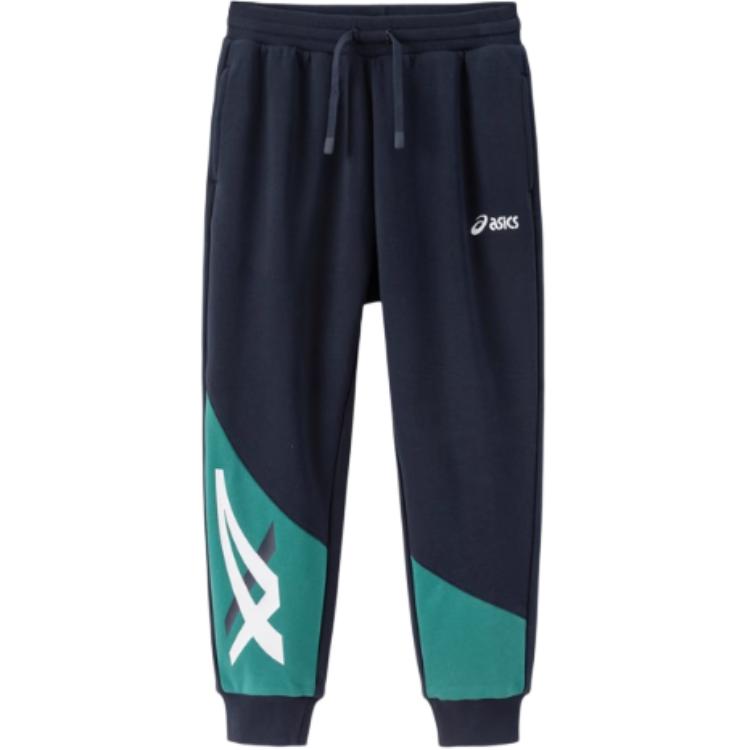Teenagers Asics Knitted Sweatpants Sports Performance Navy Blue 333241083041-50 110