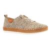 Womens/Ladies Evette Animal Print Leather Plimsolls