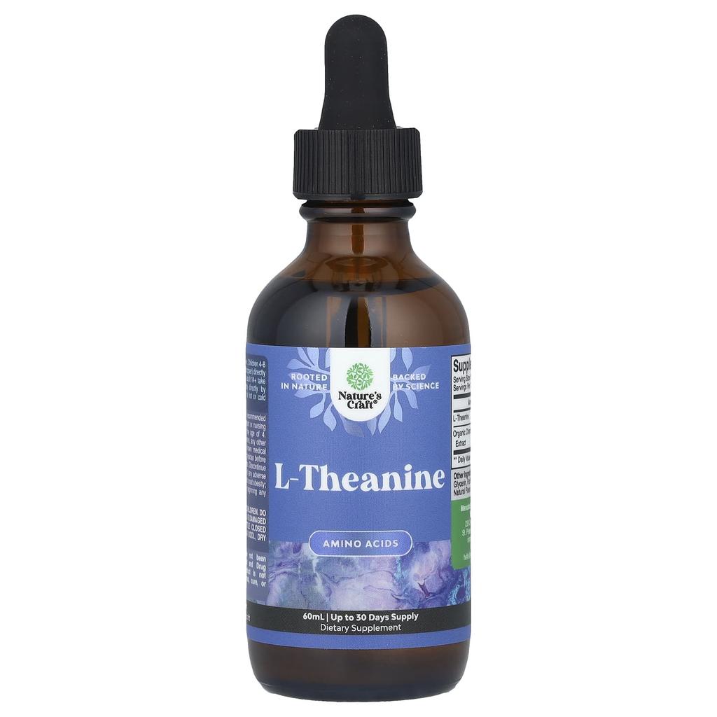 Nature's Craft L-Theanine, Alcohol Free, 60Ml
