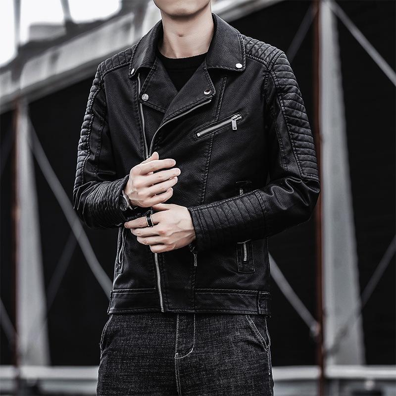 

Мужская кожаная куртка повседневная осень и зима новая кожаная куртка зеленая красивая мотоциклетная куртка из искусственной кожи повседневная мужская куртка модная 4XL