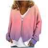 Womens Zip Up Sweaters Sweatshirts Long Sleeve Oversized Jackets Soft Casual Loose Tunic Tops