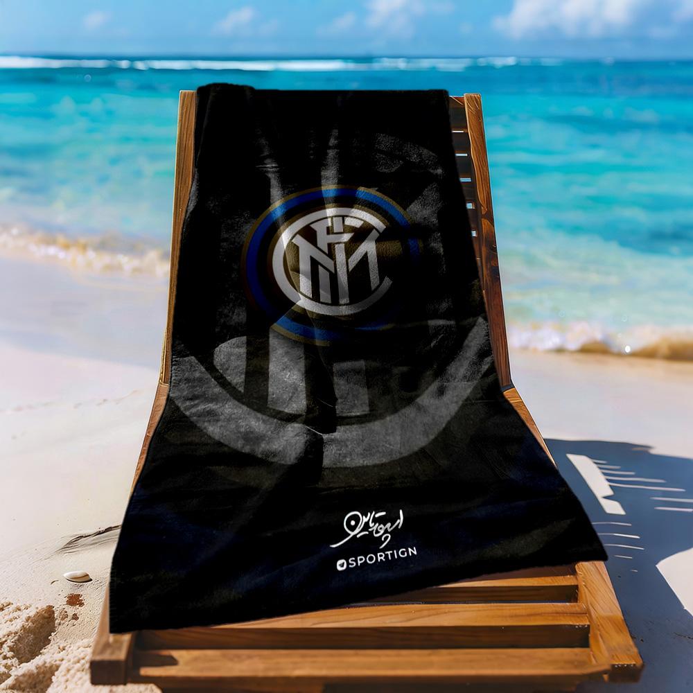 Inter Milan Beach Towel Super Soft Absorbent Comfortable Lightweight Perfect For Traveling Yoga Camping And Swimming