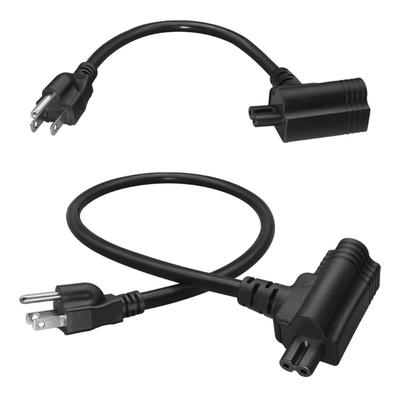 3 Stifte NEMA 5-15P auf C7 und 5-15R Tragbare Adapterkabel Robustes Kupferkabel für platzsparende Verbindung Tägliche Nutzung