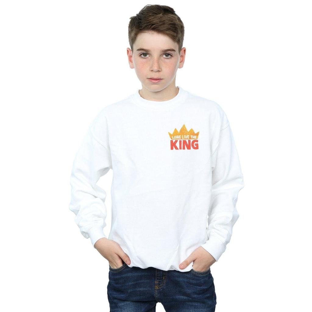 Disney Boys The Lion King Movie Long Live Breast Print Sweatshirt
