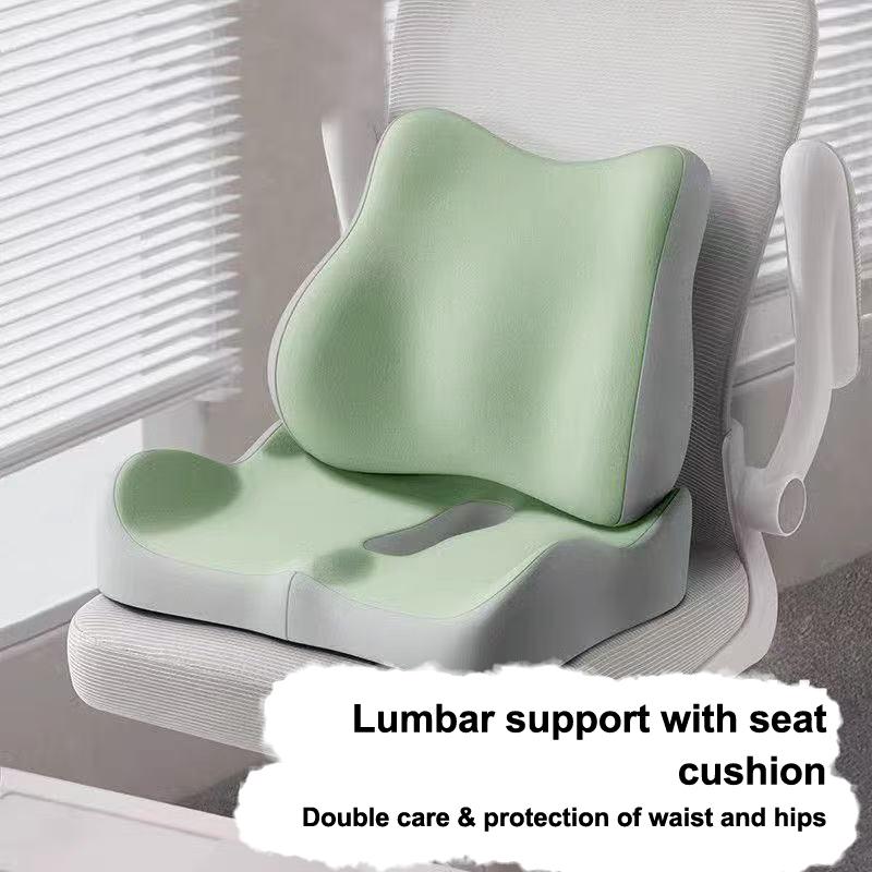Curved Memory Foam Cushion - Coccyx Comfort; Ideal Pressure Relief for Car or Office, 1PC