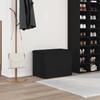 Storage Bench in Black Oak Look 62 x 42 x 45 cm