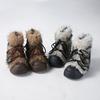 Big head thick-soled snow boots women's 2025 new winter plush thickened fluffy short boots wear warm cotton shoes