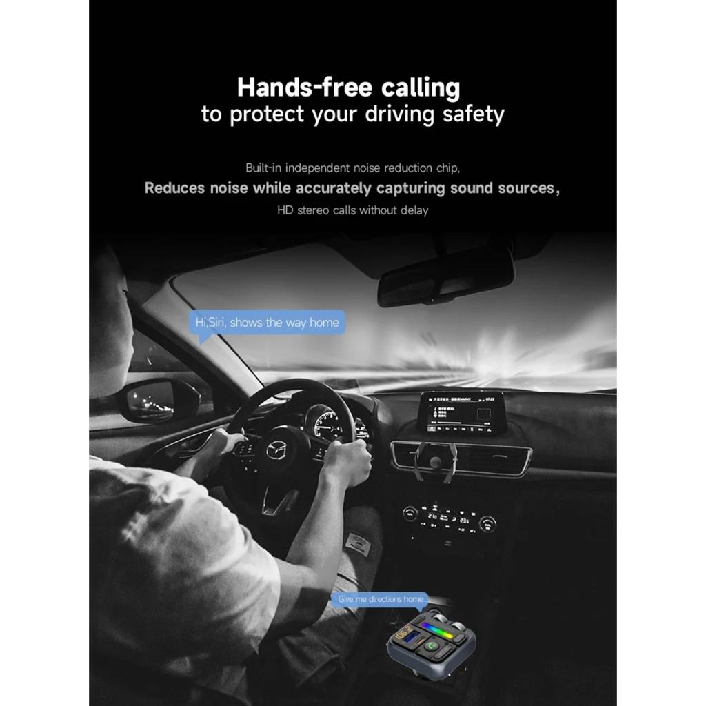 MT04A Transmițător FM Bluetooth 5.3 Adaptor Auto Încărcător Auto 42W PD30W Efect de Sunet HIFI Apel Wireless Hands-free USB Player Muzical MP3