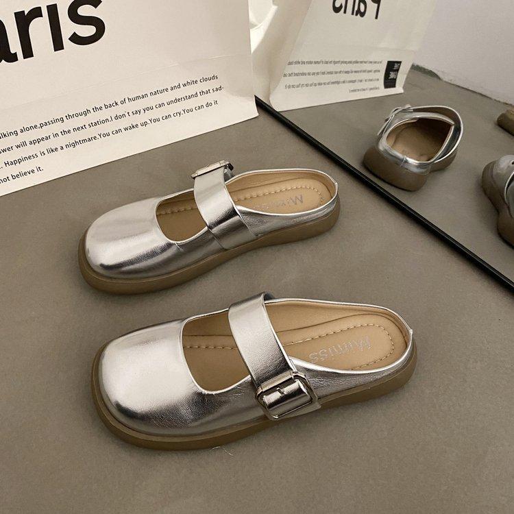 Modische Damen-Sommerpantoffeln, Halbsandalen, Mary Jane 2025 neuer Stil, Dicksohlige Freizeitschuhe