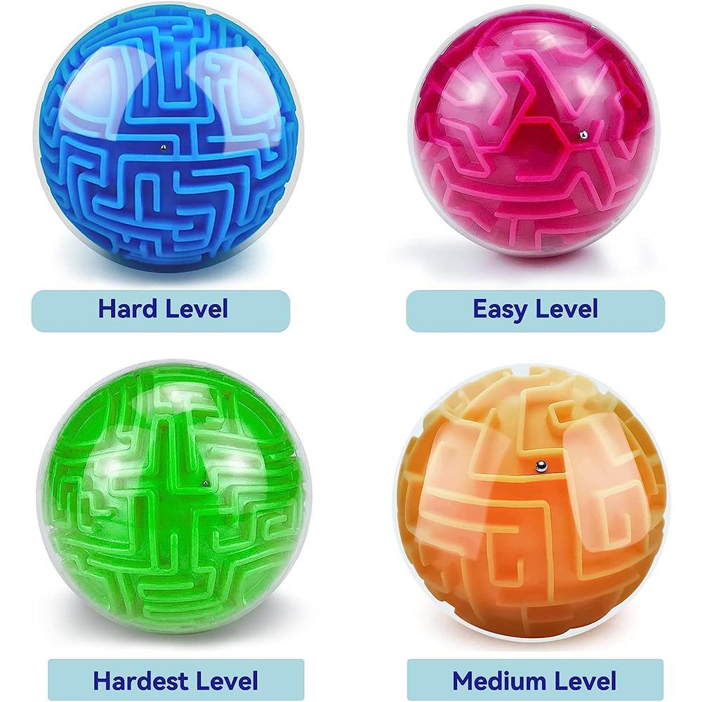 3D Gravity Memory Sequential Labyrinth Ball Puzzle Toy Gifts for Children Adults - Medium Challenges Game Lovers Tiny Balls Brain Teasers Game