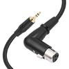 Travel 3.5mm TRS to 3Pin Microphone Cable for Space Saving Connection in Tight Studio Environment 30cm to 3.0m