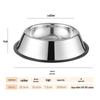 Non-Slip Stainless Steel Pet Food Bowl for Cats & Small Dogs - Thick, Drop-Resistant Design