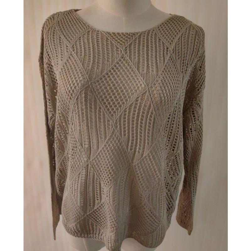 Skeleton Knit Sweater Women's Spring Summer and Autumn Solid Colour Grid Lazy Bottoming Sunscreen Cover-ups