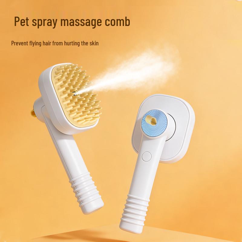 Electric 2-in-1 Pet Grooming Comb: Anti-Shedding & Anti-Flyaway Hair Massage Comb for Cats