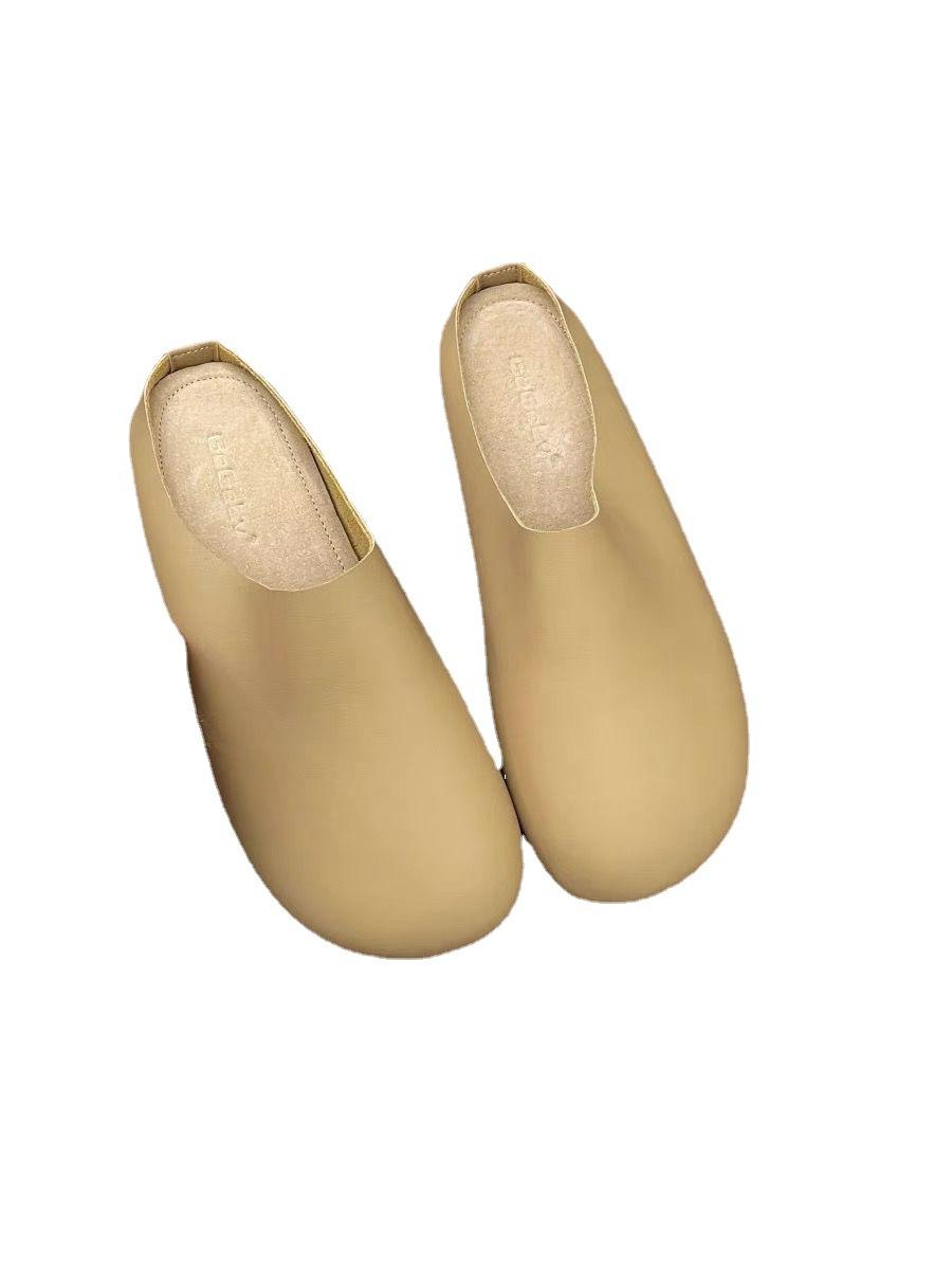 

Тапочки, женская верхняя одежда, весенне-летняя обувь для ленивых, крутые полутапочки на плоской подошве, туфли-кефали, одинарные женские туфли 40 жёлтый