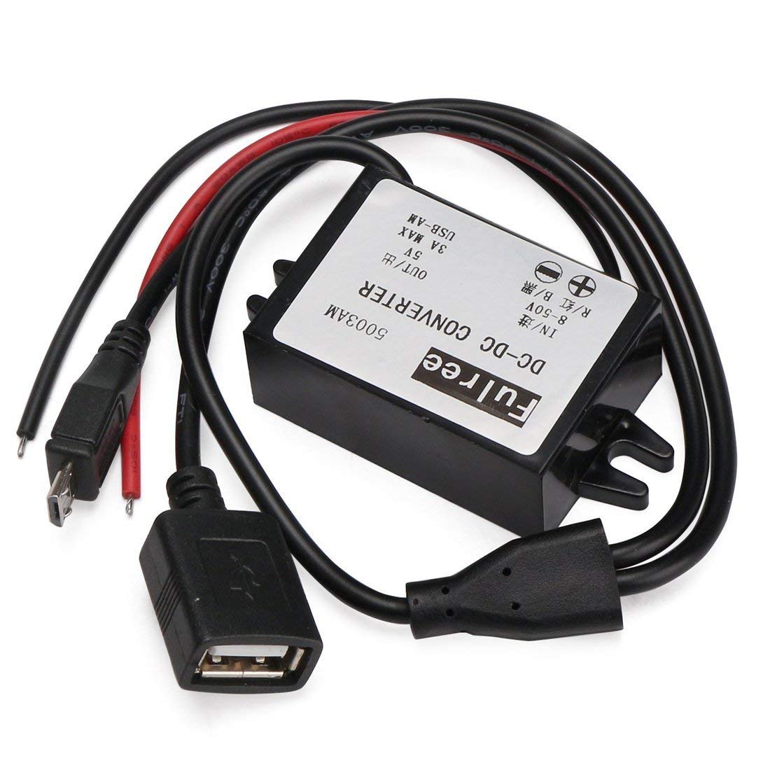 

HOMREE Понижающий преобразователь постоянного тока 8-50 В в постоянный ток 5 В 3 А Адаптер напряжения Модуль питания