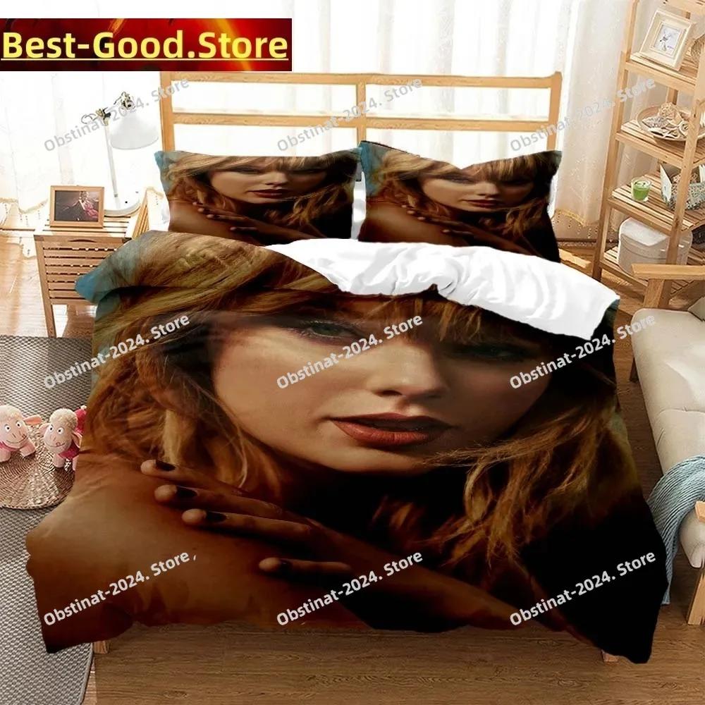 Top Stream Singer Taylor Fashionable Printed 3D King Size Bedding Set Comforter Bedding Sets Costomizable Bedding Set