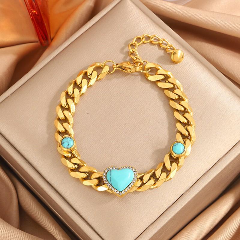 Korean Fashion Titanium Steel Diamond Inlaid Women's Luxury Bracelet