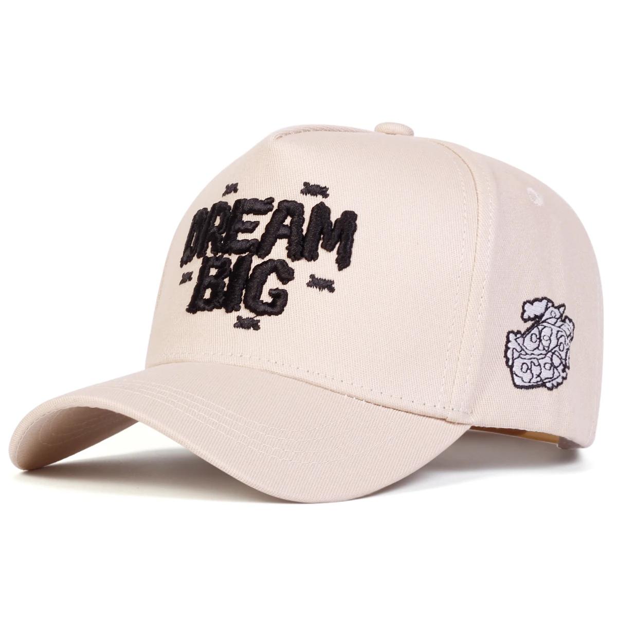 

Unisex DREAM BIG Letter Embroidery Baseball Caps Spring Autumn Outdoor Adjustable Casual Hats Sunscreen Hat хакі