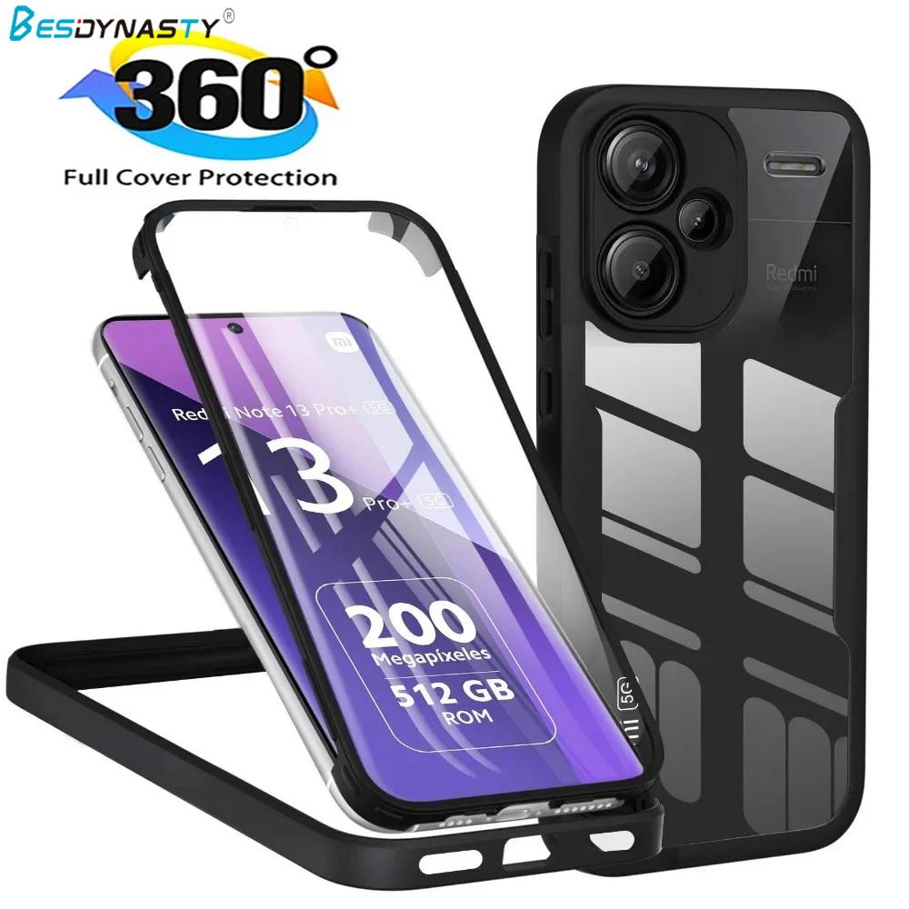 360 Full Body Screen Protector Case For Xiaomi Redmi Note 14 13 Pro Plus 5G Case For Redmi Note 14 13 12 11 10 Pro 10s 11s Cover