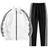 Pánské Dámské Nadměrné Velikosti Ležérní Sportovní Oblečení Set Dlouhý Rukáv Bez Kapuce Bunda Kalhoty Outfit S-6XL