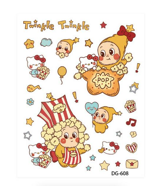 Cyansea Viral Color Cute Star Cartoon Phone Sticker: DIY Trendy Toy Decoration