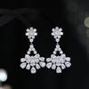 Elegant Zircon Long Dangle Earrings - S925 Silver Needles, High-End Fashion for Women