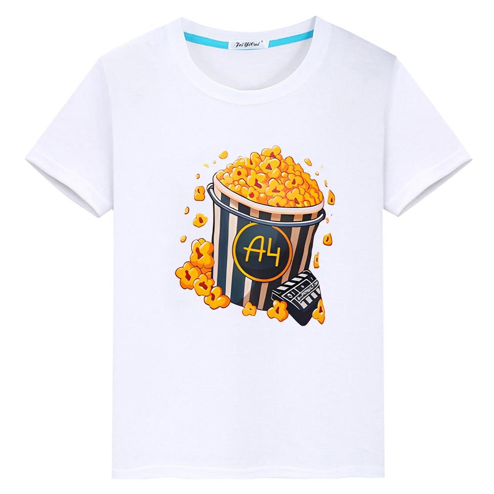 Merch A4 Lamm druck t shirt für kinder jungen 10 jahr Tops 100% Baumwolle Tees Vlad A4 anime Kurze stolz t-shirt y2k ein stück mädchen kleidung