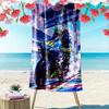 46 Motor Print Strandtuch, Großes Weiches Schnelltrocknendes Handtuch für Strand Camping Schwimmen