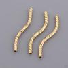 20 Pieces Style Alloy Tube Noodle Beads 1.3mm DIY Jewelry Twisted Spacer Loose for