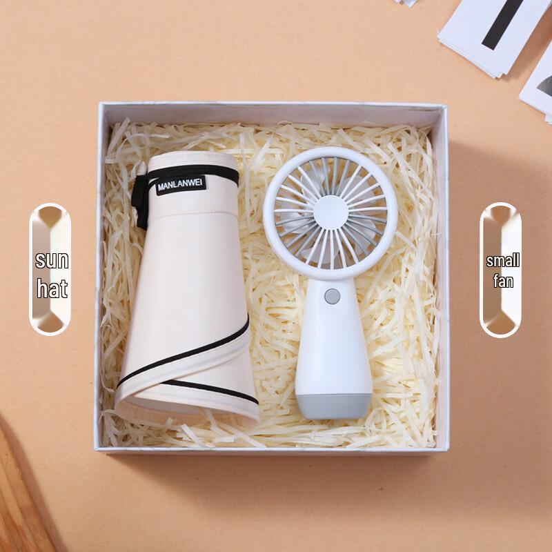 Cooling Gift Set with Insulated Mug, Sun Hat & Fan