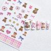 Cute Bowknot & Bear Hand-Painted Nail Stickers