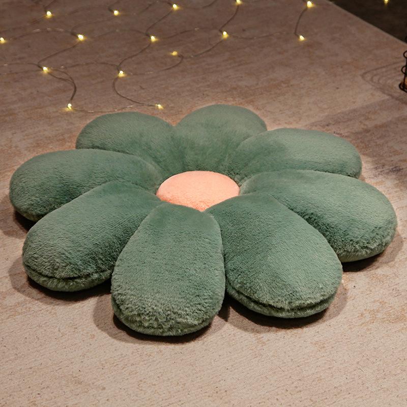 

Sunflower Hug Pillow Sofa Living Room Flower Plush Toy Cute Cushion Petals Large Backrest Collect Gift 50cm зелений