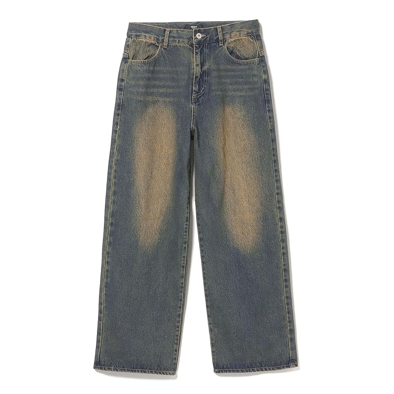 [Beams Heart] Jeans Blast Wide Straight Denim Men's DARK_INDIGO S