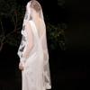 Elegant White Bridal Veil Head Covering Bridal Tulle Veil Romantic European Wedding Veil  Bride