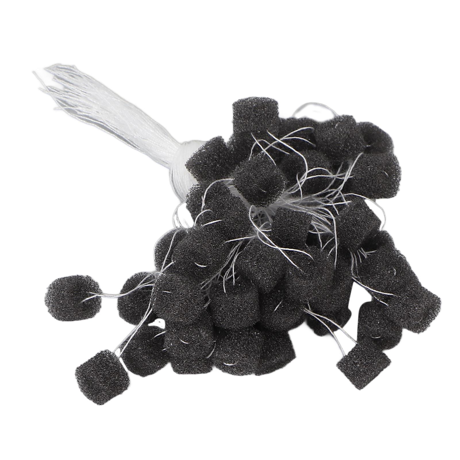 

50pcs Hearing Aid Ear Barrier Soft Sponge Ear Plug Hearing Aids Accessories with CordM Black Gray