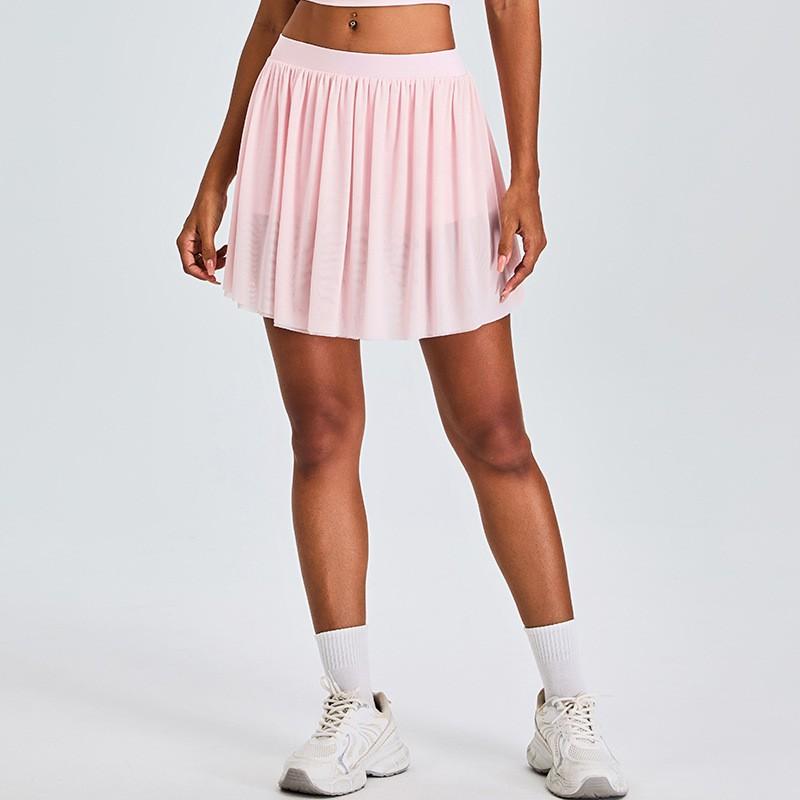 Womens A-Line Pleated Tennis Skort With Built-in Shorts Quick-Dry Sport Skirt Yoga Running Gym Workout