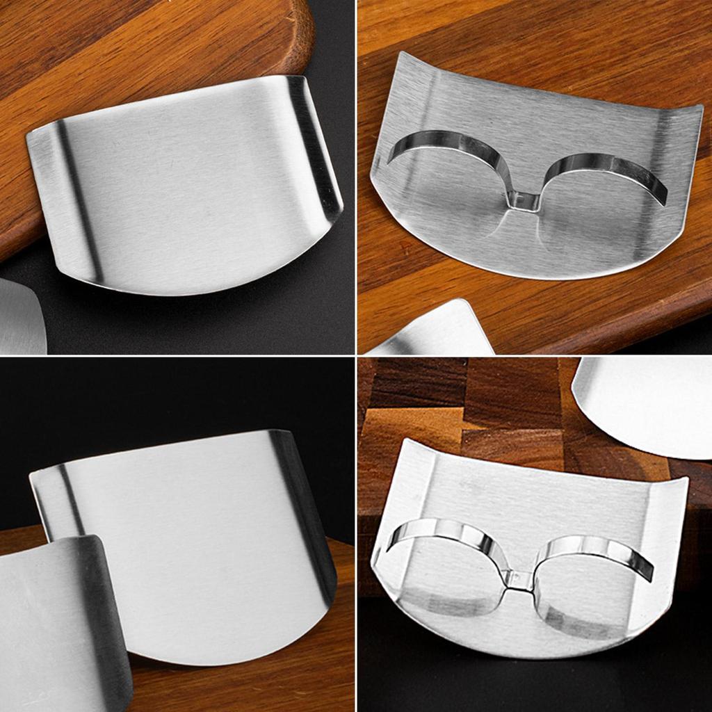 Finger Guard Protector Adjustable Finger Protector for Cutting Food Stainless Steel Chopping Protector Finger Guard Avoid