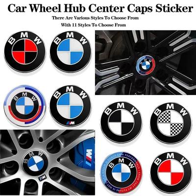 4Pcs 56mm Car Badge Wheel Center Cover Stickers Hub Caps Decal For BMW M M3 M5 M6 X3 E46 E90 E39 F10 F20 F30 G20 E60 E36 E34 X6