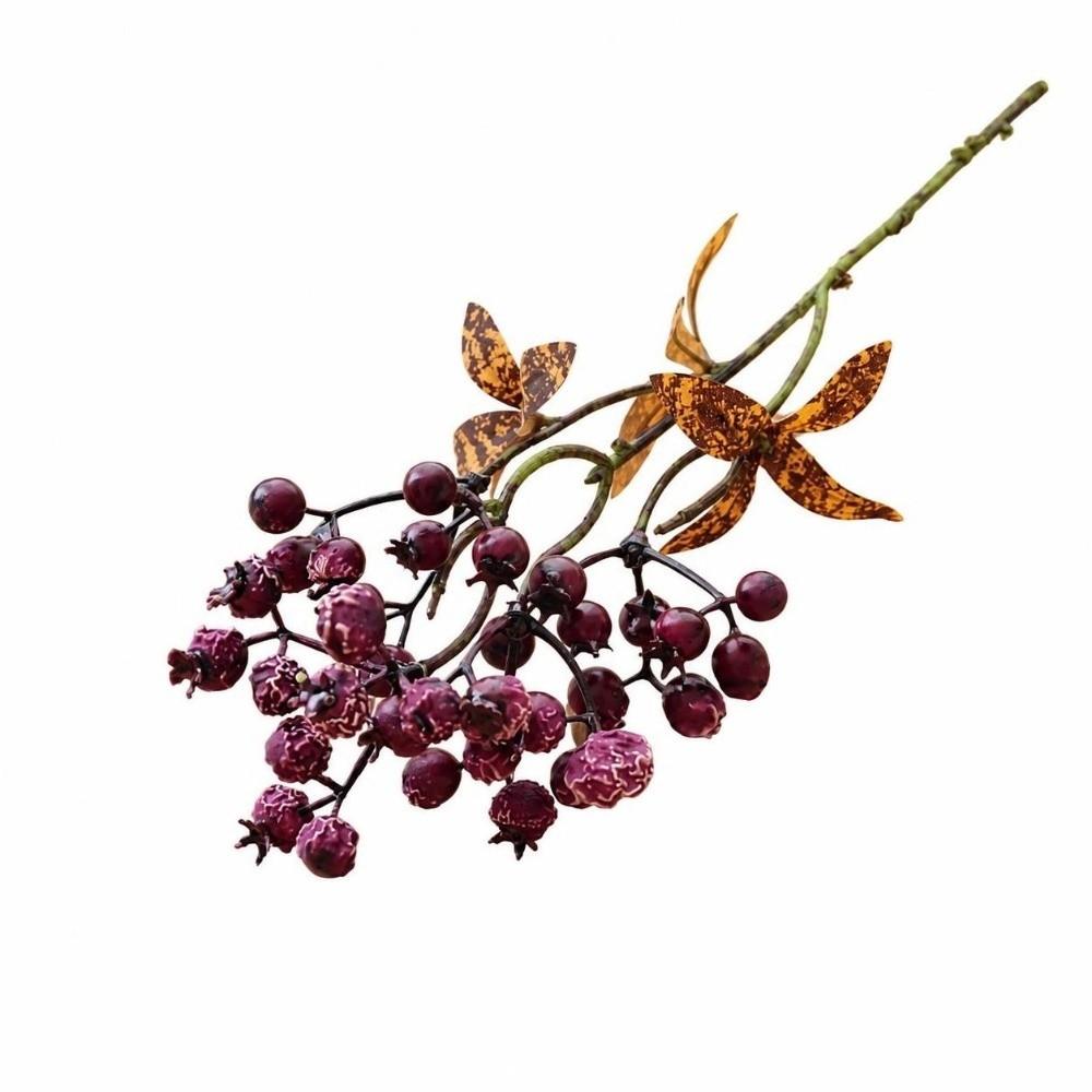 Fruit With Leaves Artificial Pomegranate Branches Wedding Home Decoration