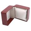 Fashion Watch Box Faux Leather Square Jewelry Watch Case Display Gift Box with Pillow Cushion