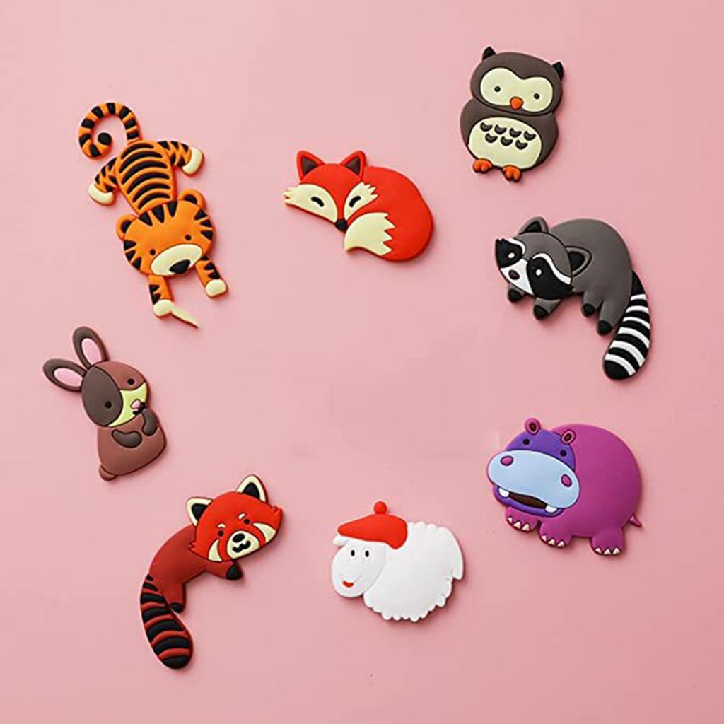 10 Piece Set of Cartoon Animal Fridge Magnets Practical Refrigerator Stickers Cartoon Animal Fridge Magnets for Home Use