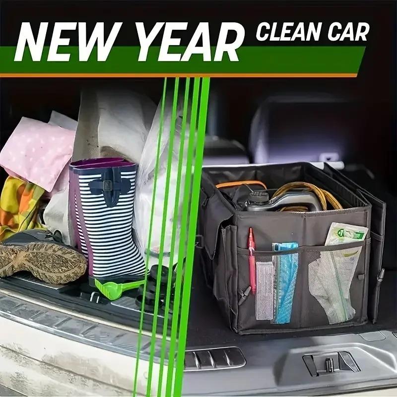 Car Trunk Organiser Large Capacity Car Organiser Foldable Trunk Organiser Outdoor Storage Tools Car Accessory Organiser