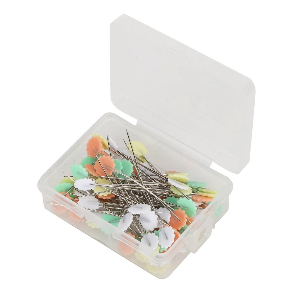 200pcs Multicolor Straight Pins Flower Head Craft Positioning Pins Quilting Pins  For Crafting