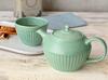 Tableware East Pot, Shinogi Stripe, 400cc, Green, ic-029-04