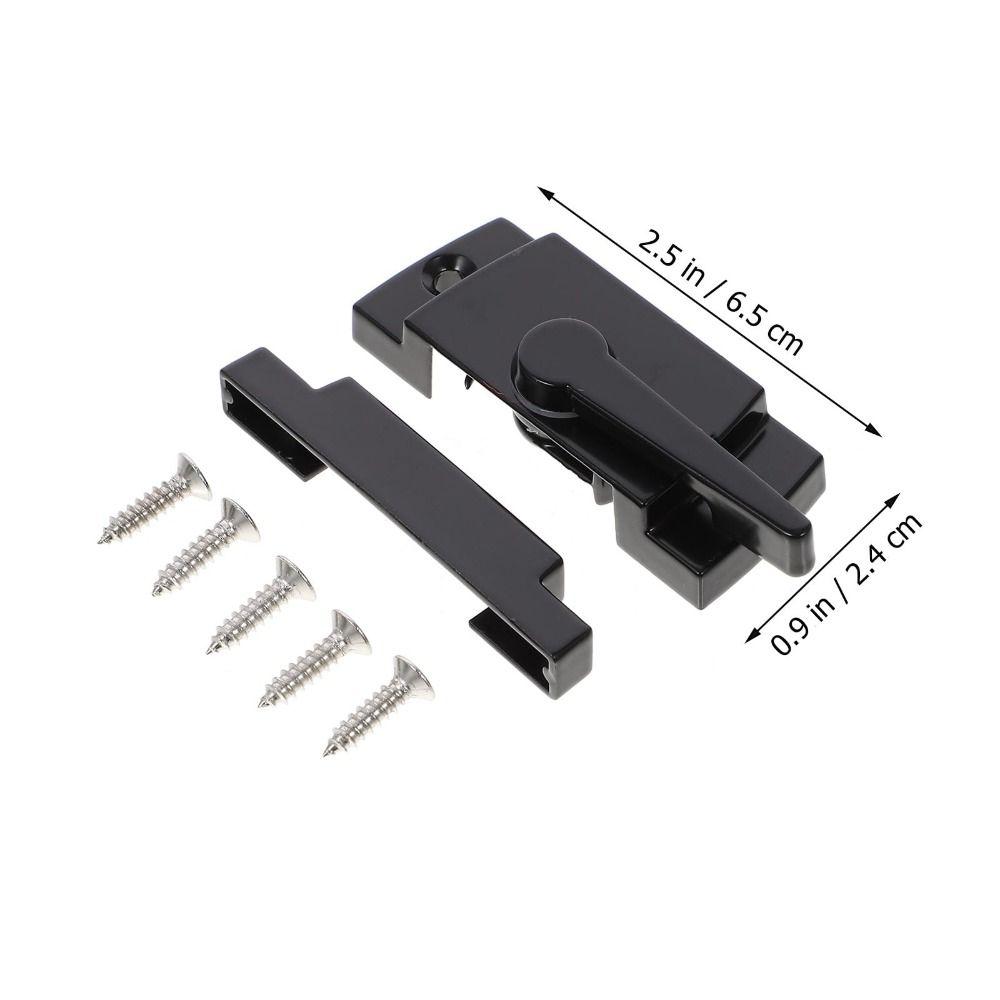 Black Color Sliding Window Sash Locks Zinc Alloy Crescent Design Security Sash Locks Anti-Rust Wear Resistant Cam Lock