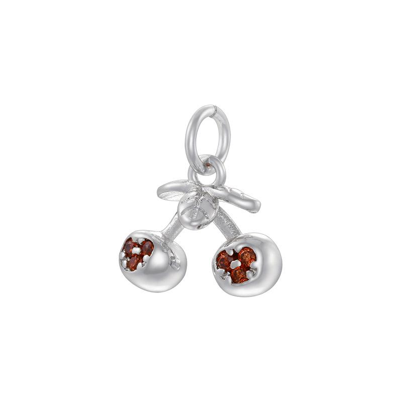 

Creative Copper Diamond Cherry Strawberry Pineapple Pendant Cute Sweet Fruit Pendant Vd1742-1752