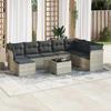 VidaXL Garden Lounge Set with Cushions 9 Pcs, Sofas with Adjustable Feet, Outdoor Furniture Set Patio Terrace, 3218062