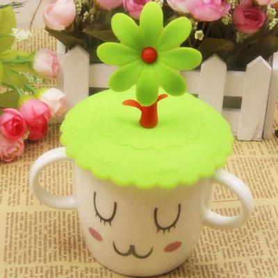 Food Grade Silicone Cup Lid Creative Mug Cover Dust Proof Sealing Silicone Drink Cup Lid Hot Cup Lid Does Not Contain Bpa